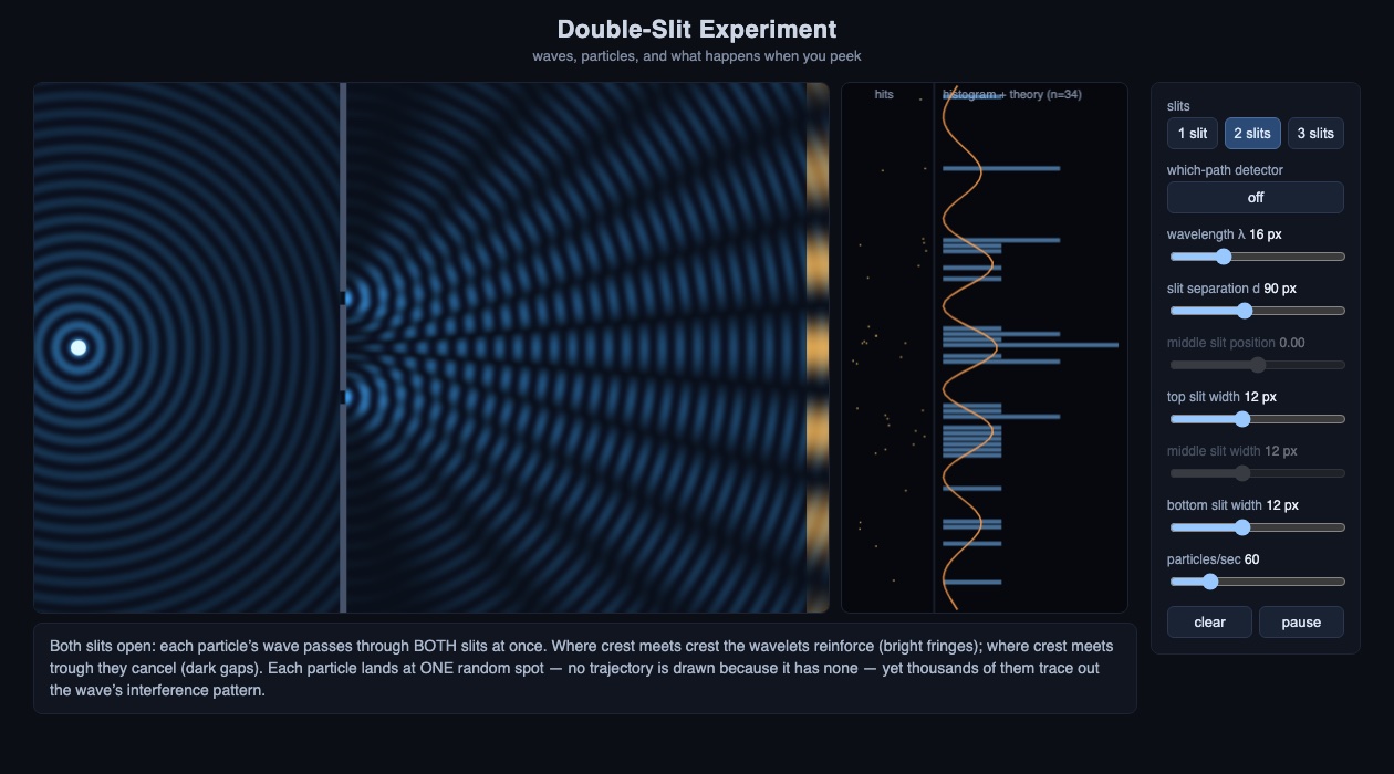 2D Dual Slit Experiment