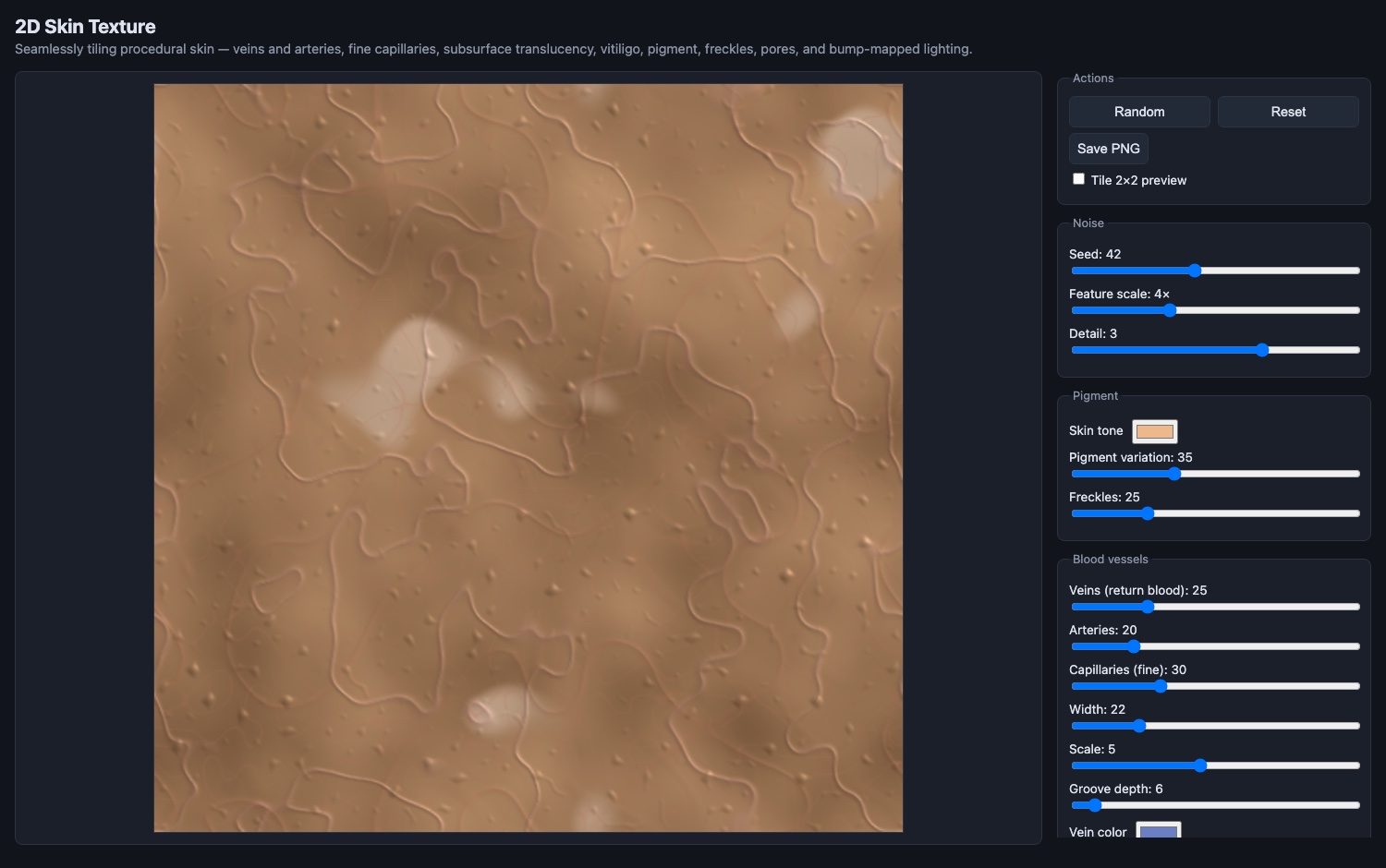 2D Skin Texture
