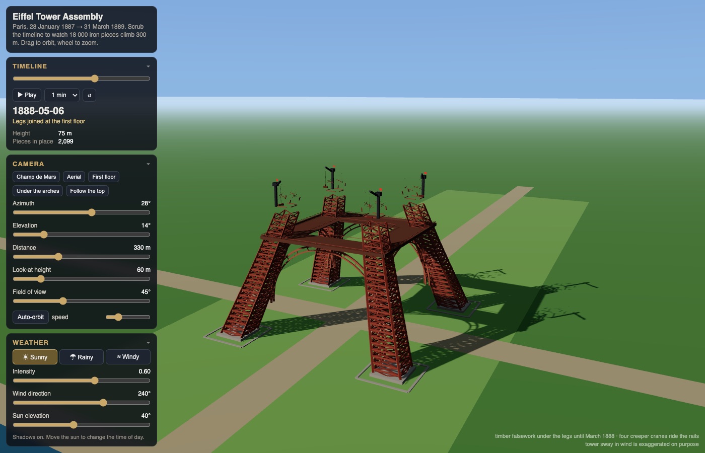3D Eiffel Tower Assembly